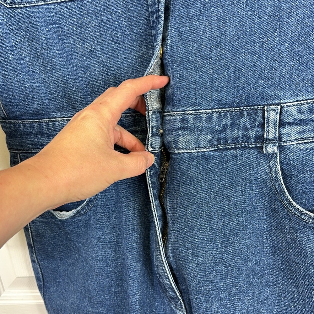 DL1961 Freja long sleeve denim utility jumpsuit in Tripoli sz med - Picture 8 of 13